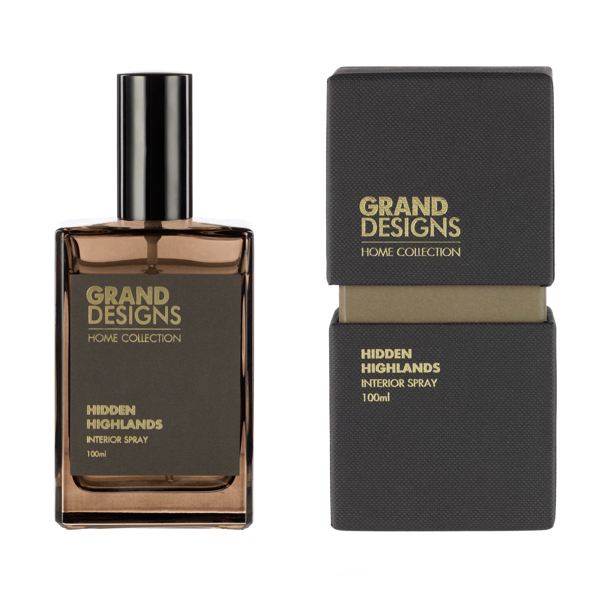 Grand Designs Hidden Highlands Scented Interior Spray 100ml Black