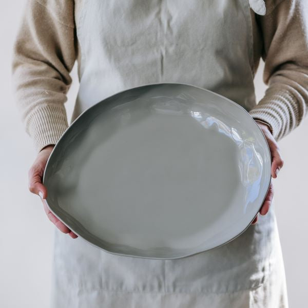 Flax Charger Plate - 35cm - Grey