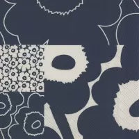 Cocktail Napkin Marimekko Unikko Kollaasi dark blue