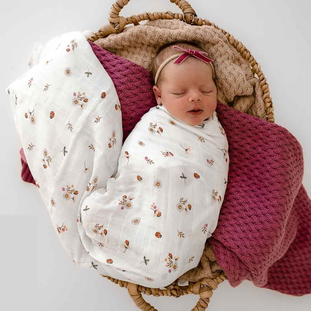 Snuggle Hunny Ladybug Organic Muslin Wrap