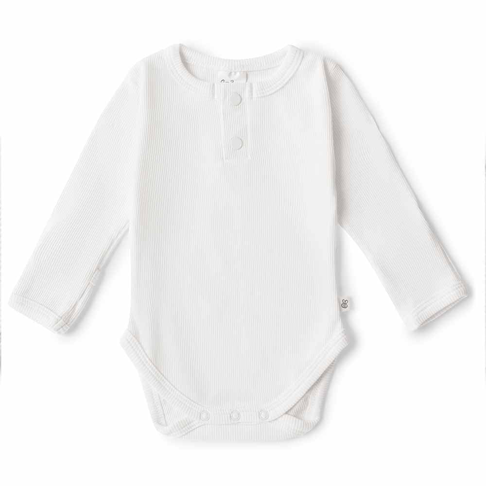 Snuggle Hunny Milk Long Sleeve Organic Bodysuit Newborn (0000)
