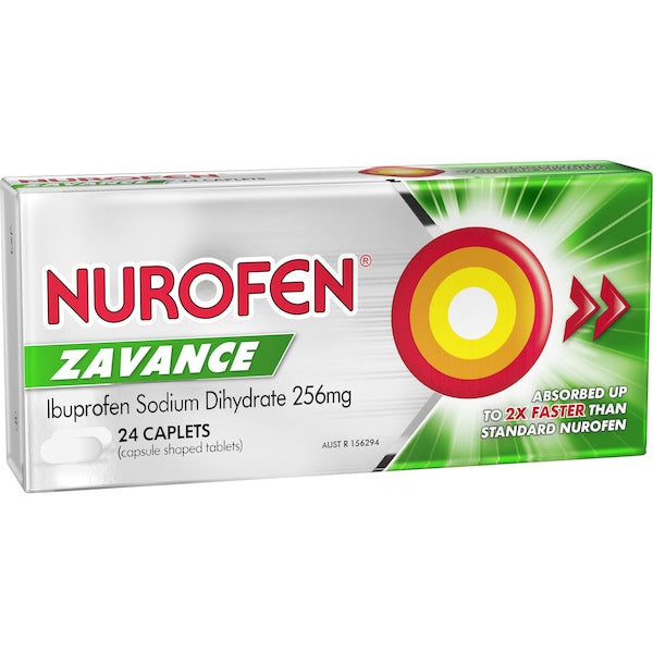 Nurofen Zavance Fast Pain Relief Caplets 24 Pack