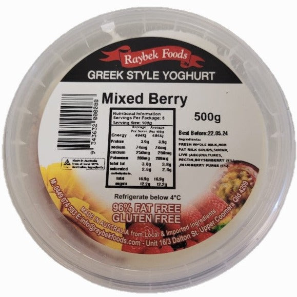 Raybek Mixed Berry Yoghurt 500g
