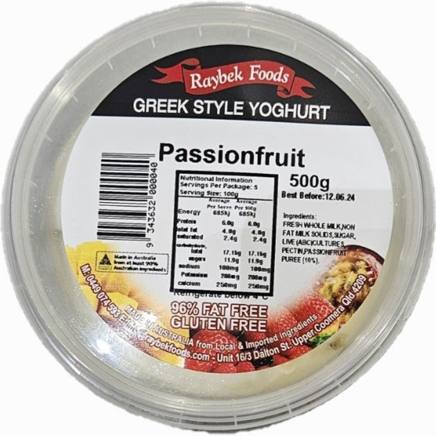 Raybek Passionfruit Yoghurt 500g