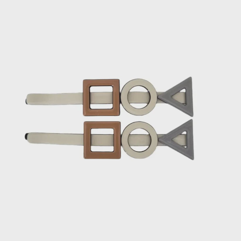 Geometrical Slides Cream, Tan and Sage