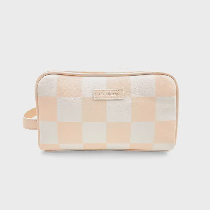 Salmon Check Wash Bag