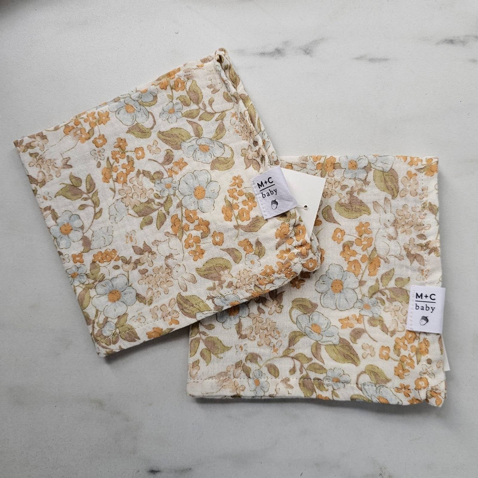 M&C Muslin Washer Autumn Floral
