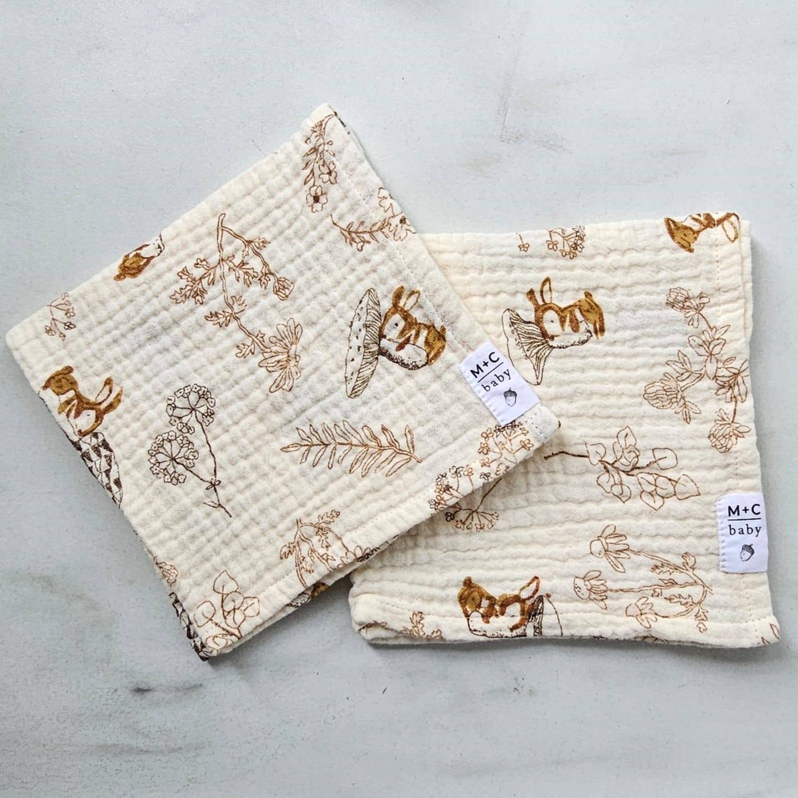 M&C Muslin Washer Forest Friends