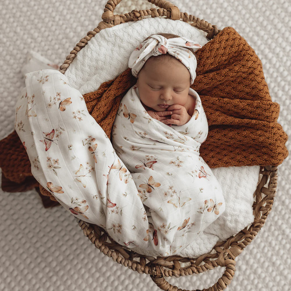 Snuggle Hunny Butterfly Organic Muslin Wrap