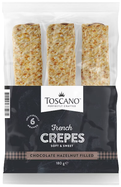 Toscano Crepes Choc Hazelnut 180g