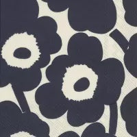 Cocktail Napkin Marimekko Unikko dark blue nature