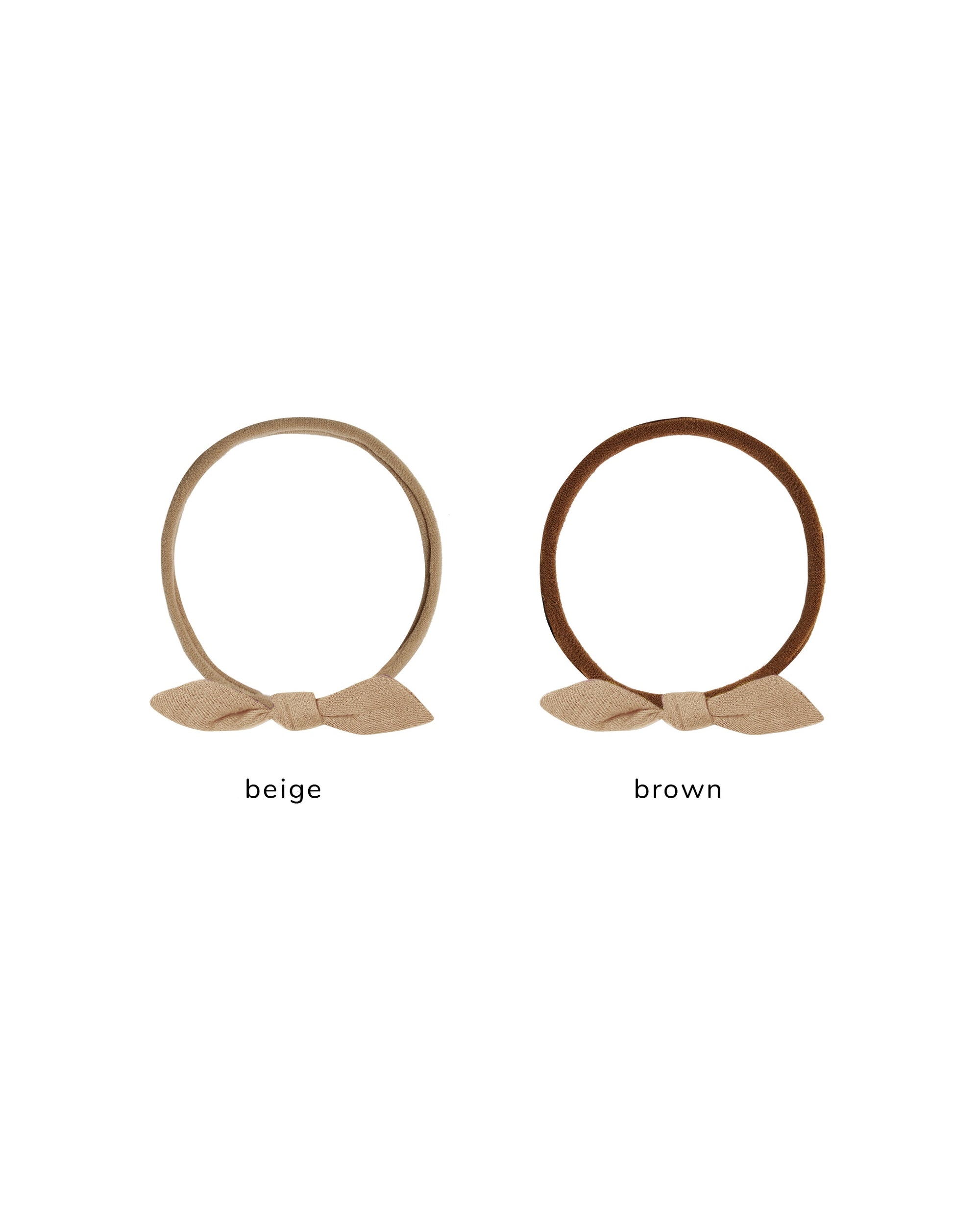 Quincy Mae Little Knot Headband Beige with Golden