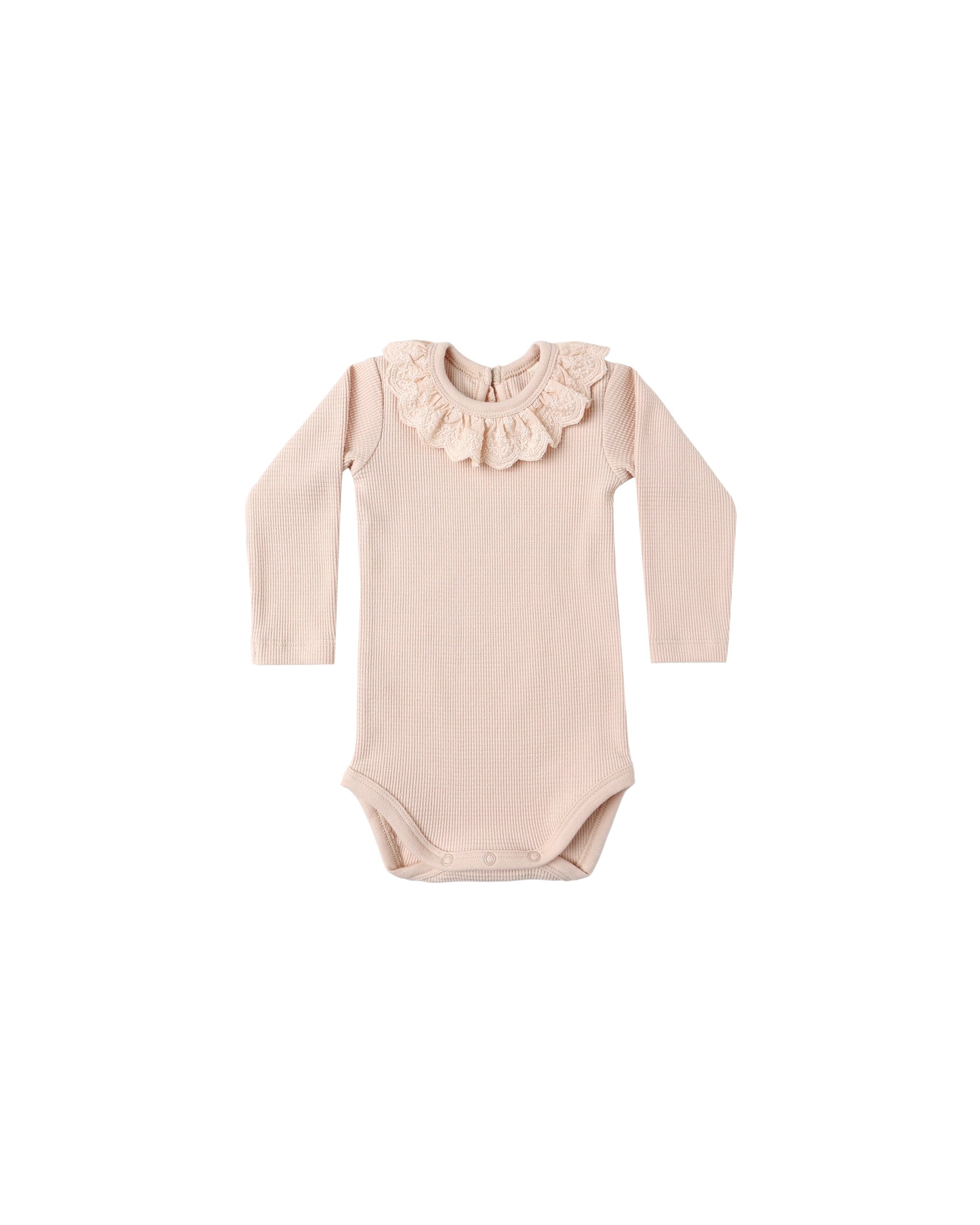 Quincy Mae Ruffle Collar Bodysuit  Antique 6-12m