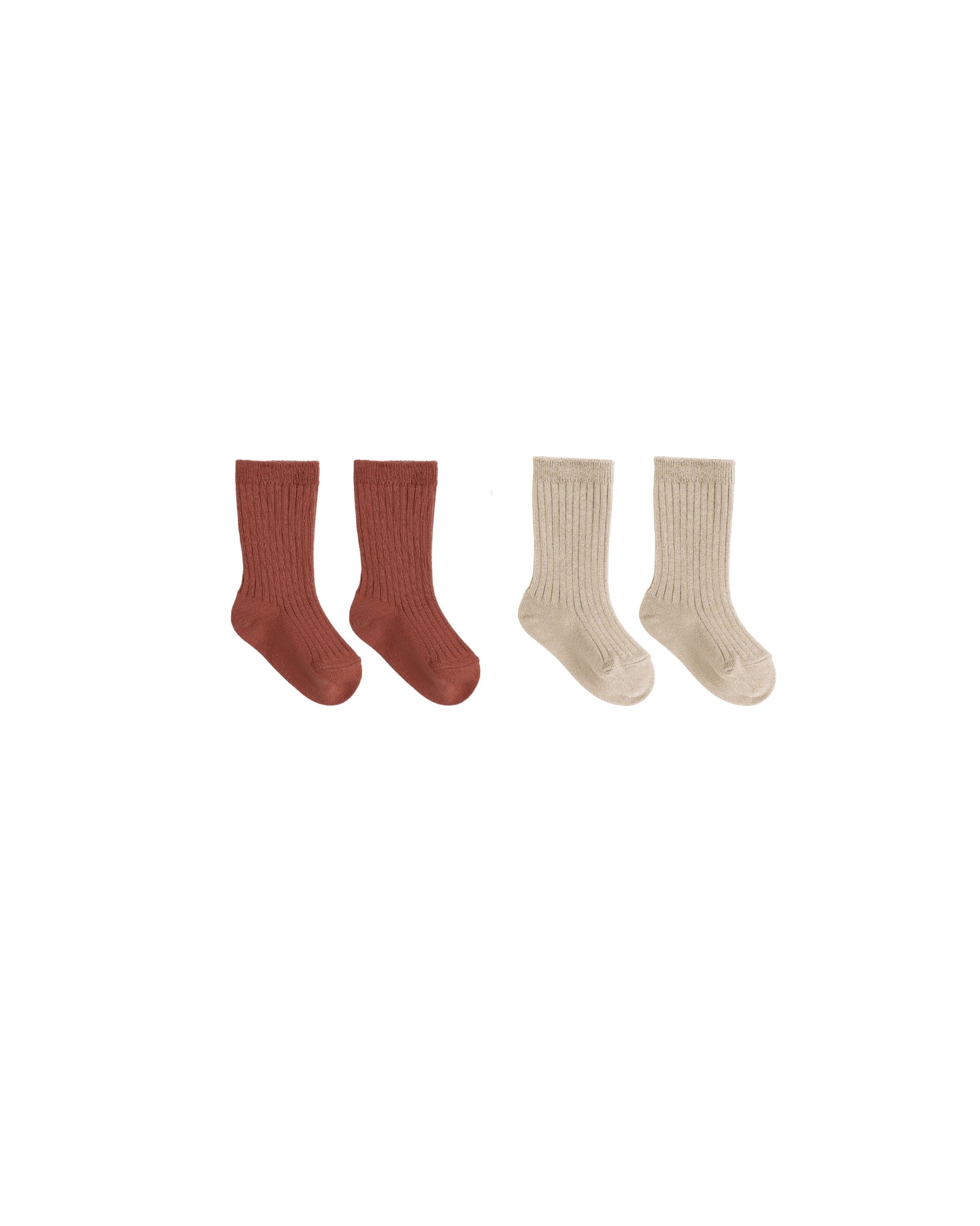 Quincy Mae Socks Set Cranberry Oat 0-6m