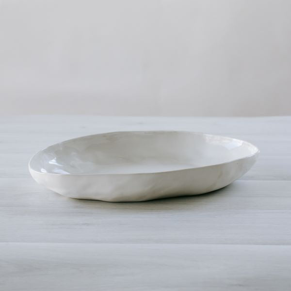 Flax Charger Plate - 35cm - White