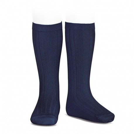 Condor 2016/2 Ribbed Knee High Sock Navy
