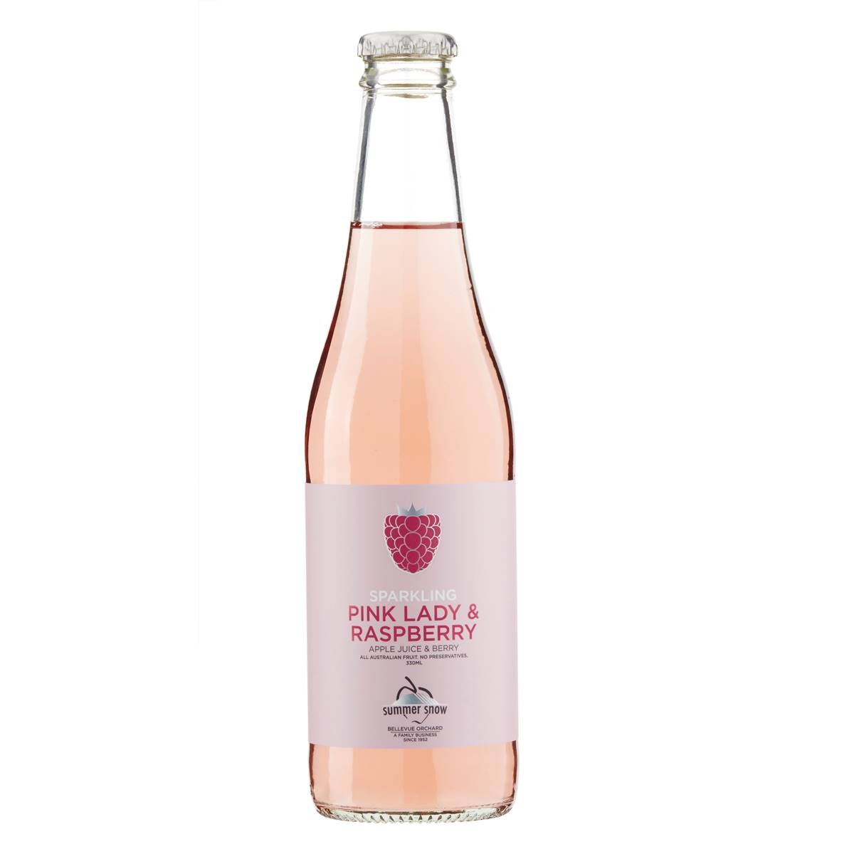 Summer Snow Pink Lady & Raspberry  Sparkling Juice 330ml