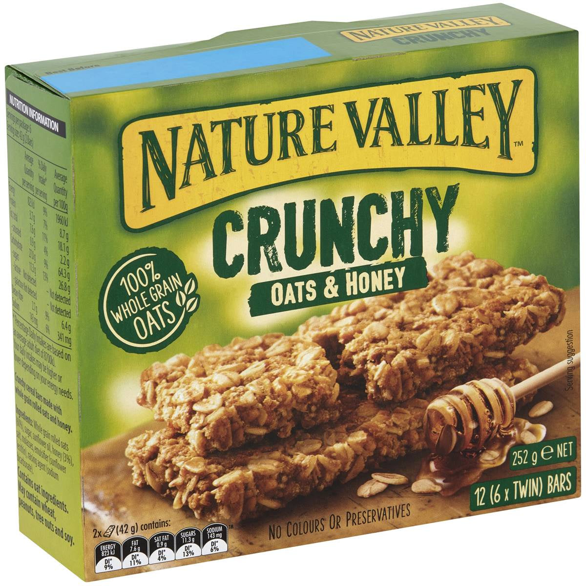 Nature Valley Crunchy Bars Oat & Honey 6pk
