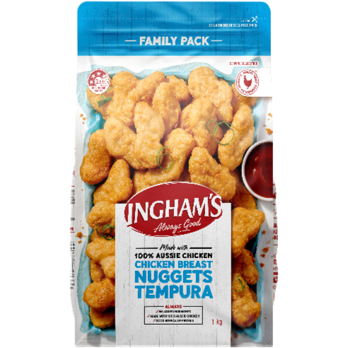 Ingham's Chicken Breast Nuggets Tempura 1kg