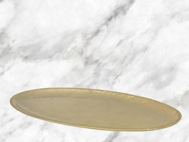 Gold Textured Oval Dish
