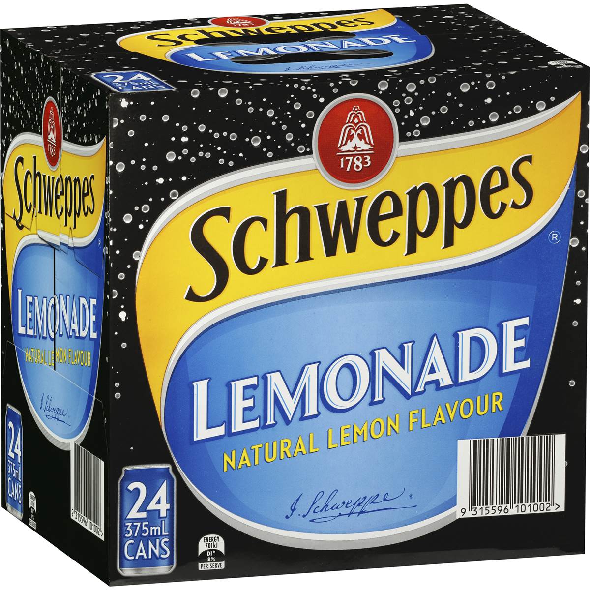 Schweppes Cans Lemonade 375ml 24Pk