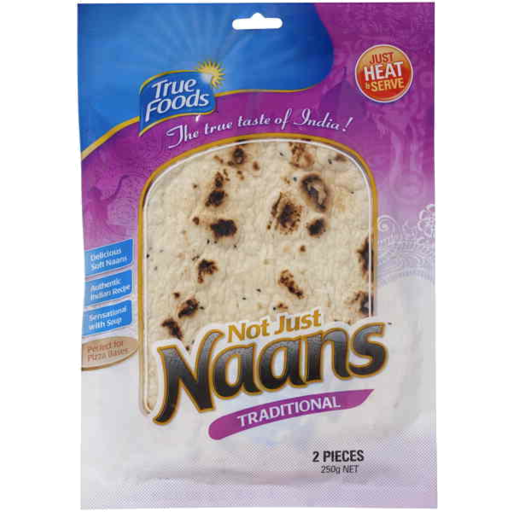 True Foods Simsons Pantry Traditional Naan Bread 250g