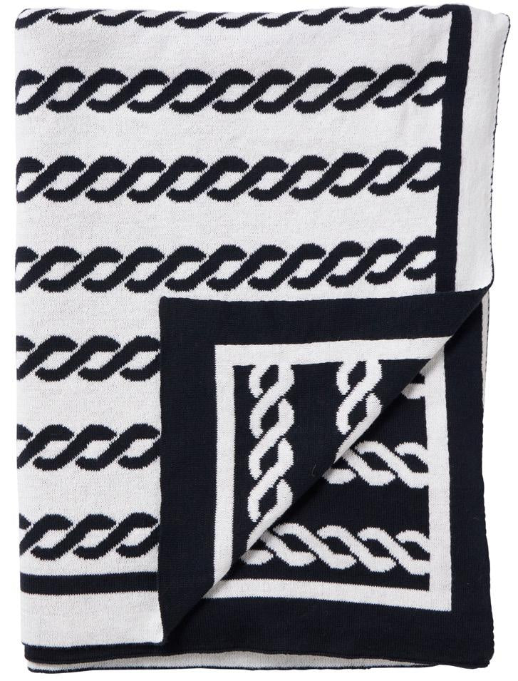 Paloma Cushion Navy Rope Throw 130x170