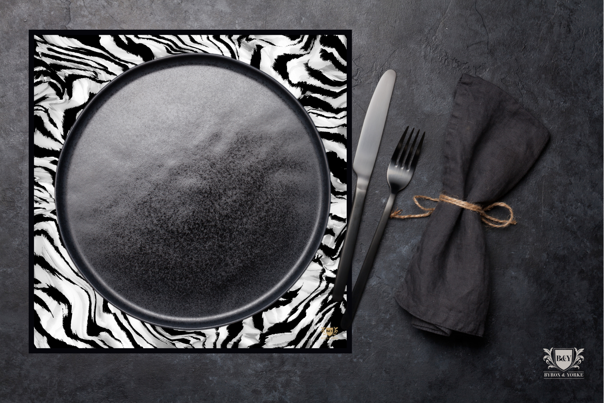 Byron & Yorke Paper Placemat Zebra