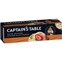 Captains Table Cracker Cracked Pepper 125g
