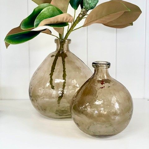 Smoked Glass Vase Small