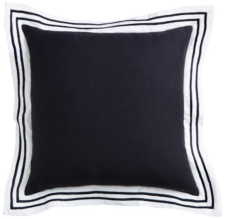 Paloma Cushion Linen Milano Black 50x50