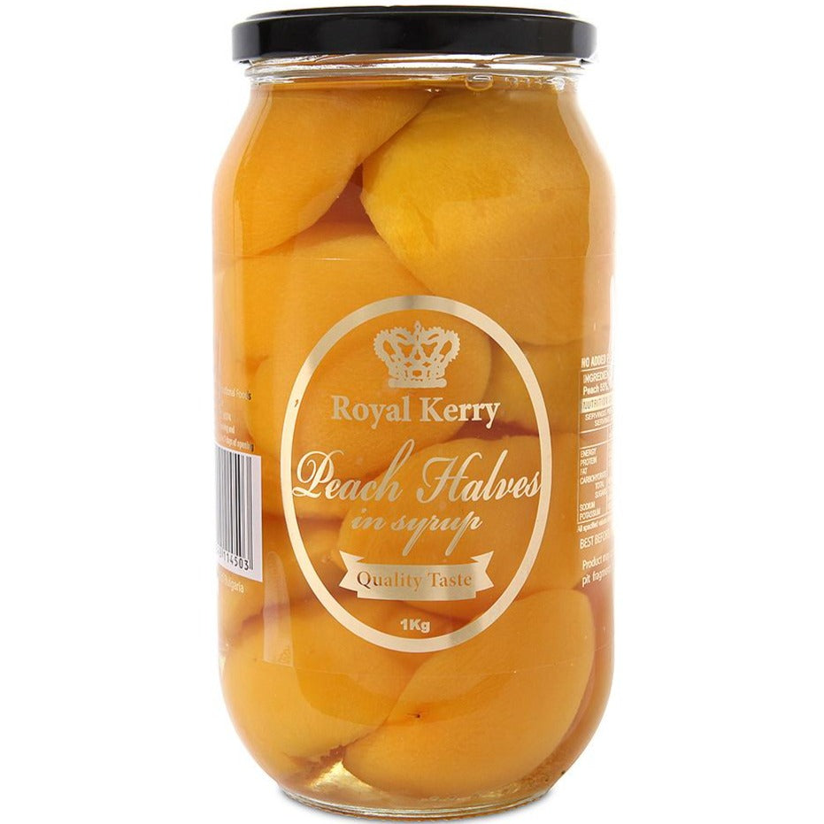 Royal Kerry Peach Halves in Syrup 1kg