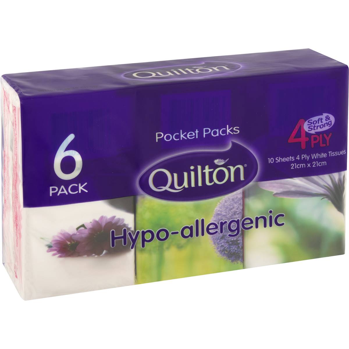 Quilton Tissues Pocket Pack Hypo-allergic 6pk