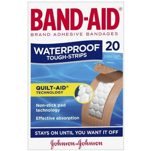 Band-aid Tough Strips Waterproof Regular 20pk