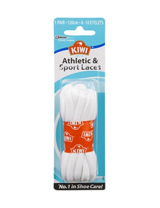 Kiwi White Athletics & Sports Laces 120cm 1 Pair