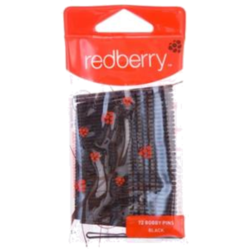 Redberry Bobby Pins Small Black 72pk