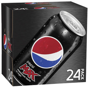Pepsi Max Cans No Sugar 375ml 24Pk