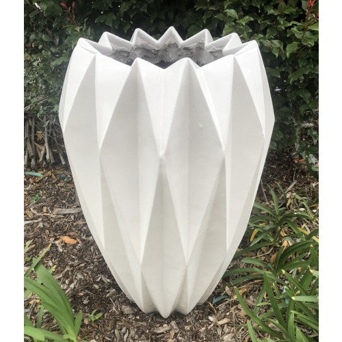 Rhombic Vase White 69cm