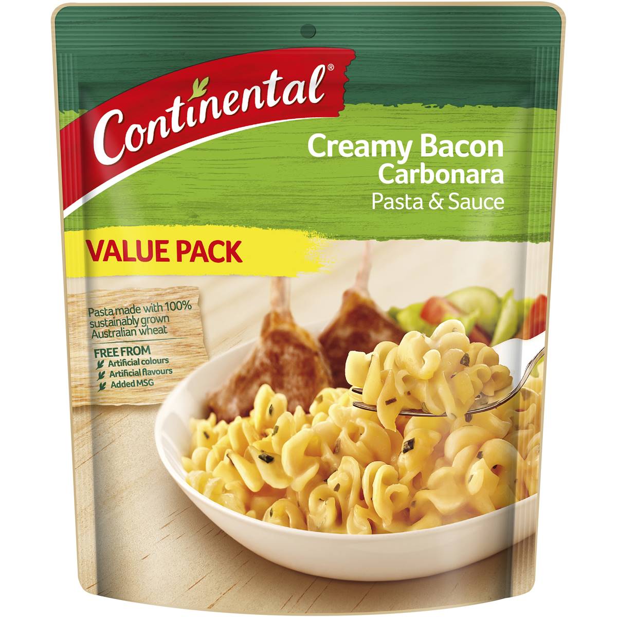 Continental Value Pack Pasta & Sauce  Creamy Bacon Carbonara 145g