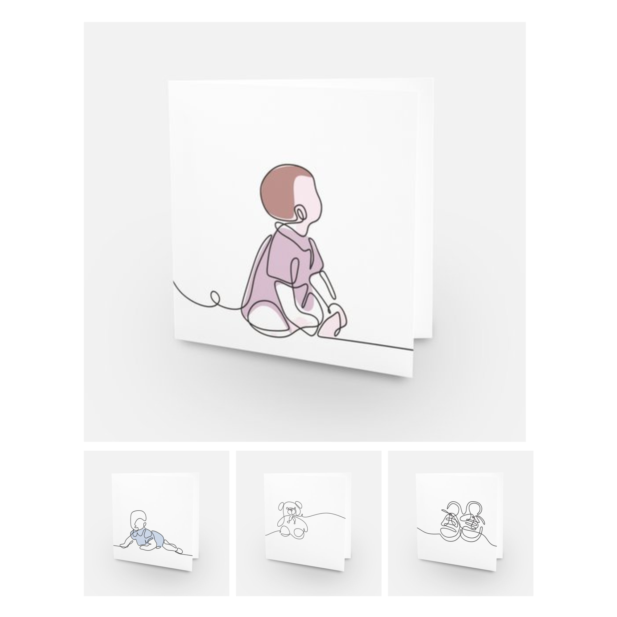 B&Y Little Baby Card Set of 4