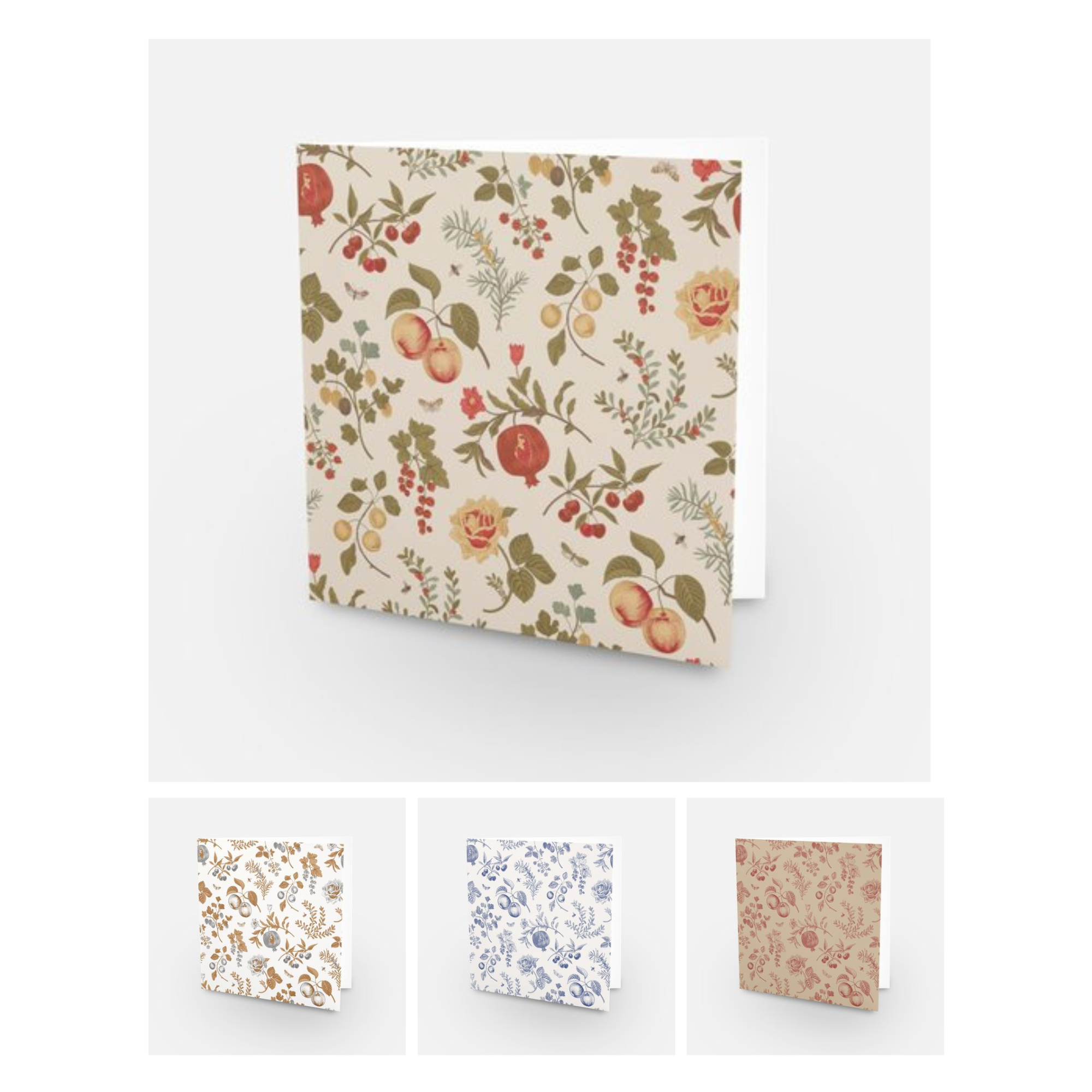 B&Y Fruit & Berries Card Set of 4