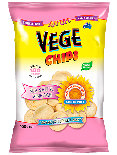 Ajitas Vege Chips Sea Salt & Vinegar 100g