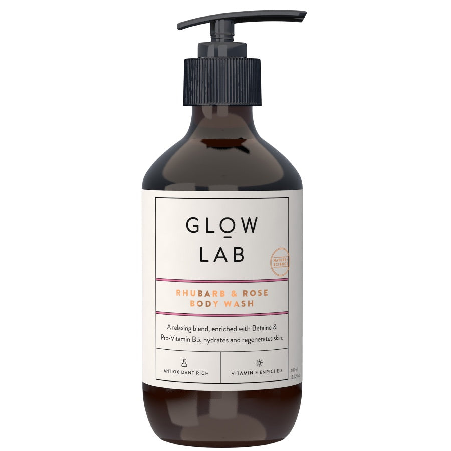 Glow Lab Rhubarb & Rose Body Wash 900mL