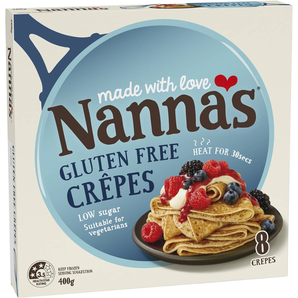 Nannas Gluten Free Frozen Crepes 400g