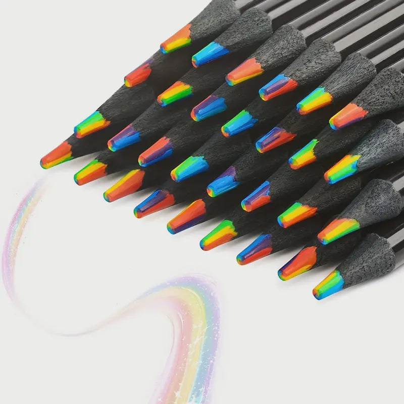 Black Wood Multi Coloured Pencils - 2 pack