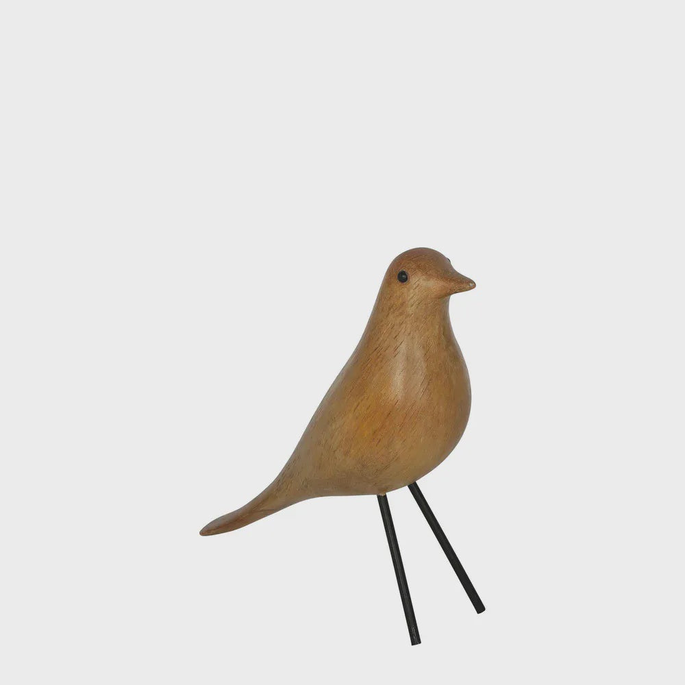 Charles Polyresin Bird Small Brown