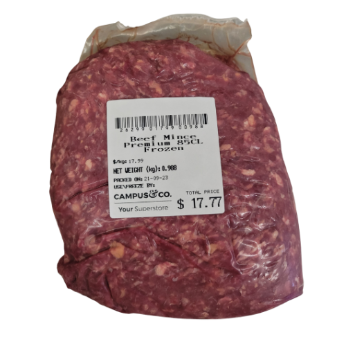 Beef Mince Premium 85CL Frozen | $17.99 kg