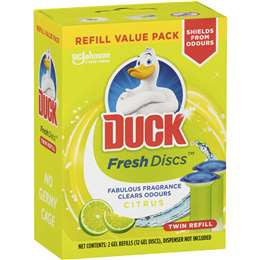 Duck Fresh Discs Toilet Cleaner Citrus Twin Refills 2x36ml