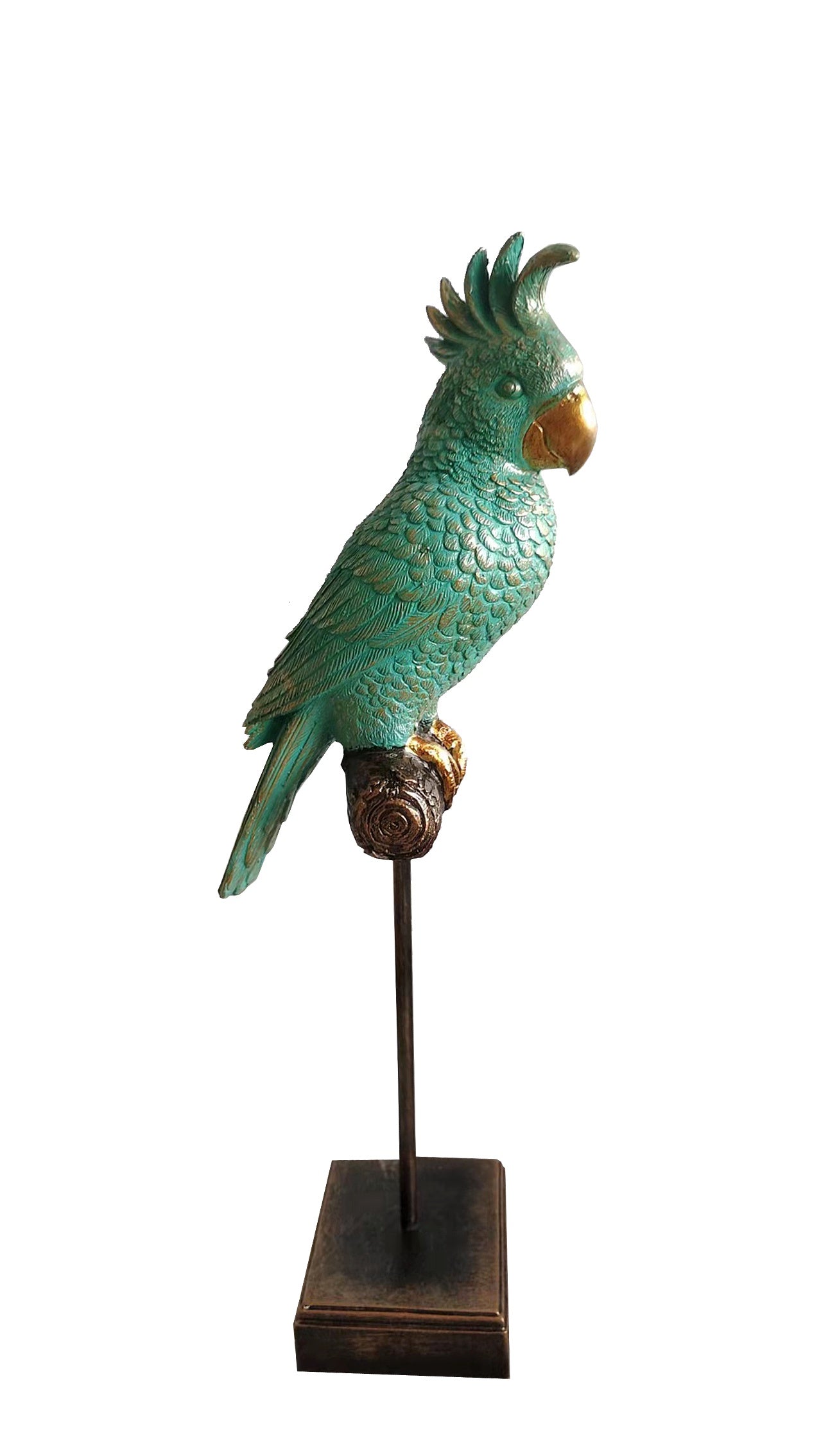 Cockatoo on stand Teal - 50cm