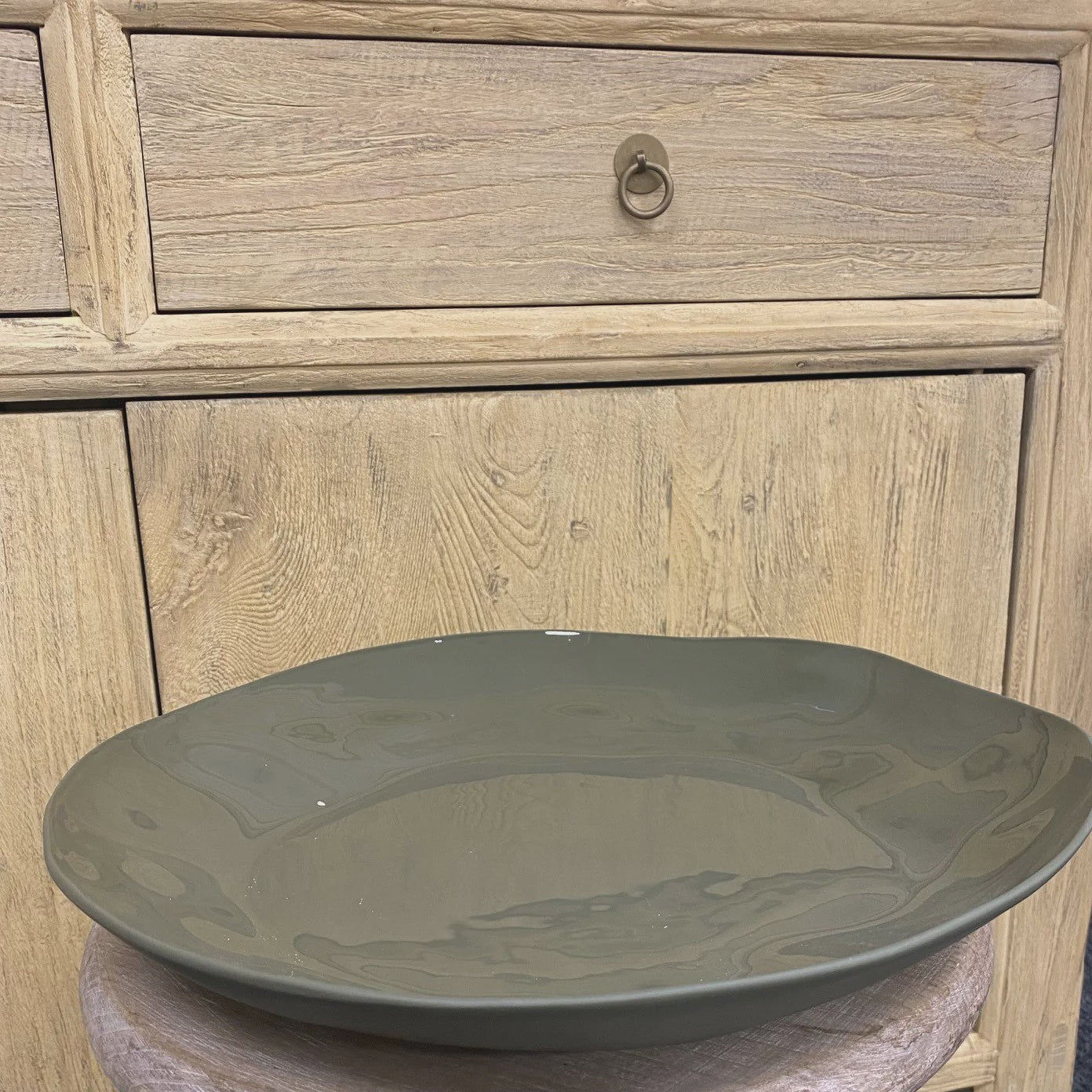 Flax Charger Plate - 35cm - Khaki